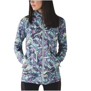 Lululemon Miss Misty Hooded Jacket Iridescent Multi Color Abstract Size 10
